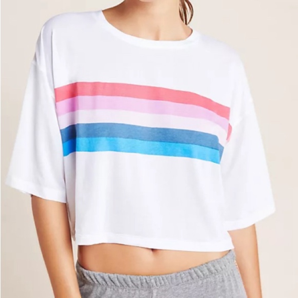 Spiritual Gangster Rainbow Cropped Tee
